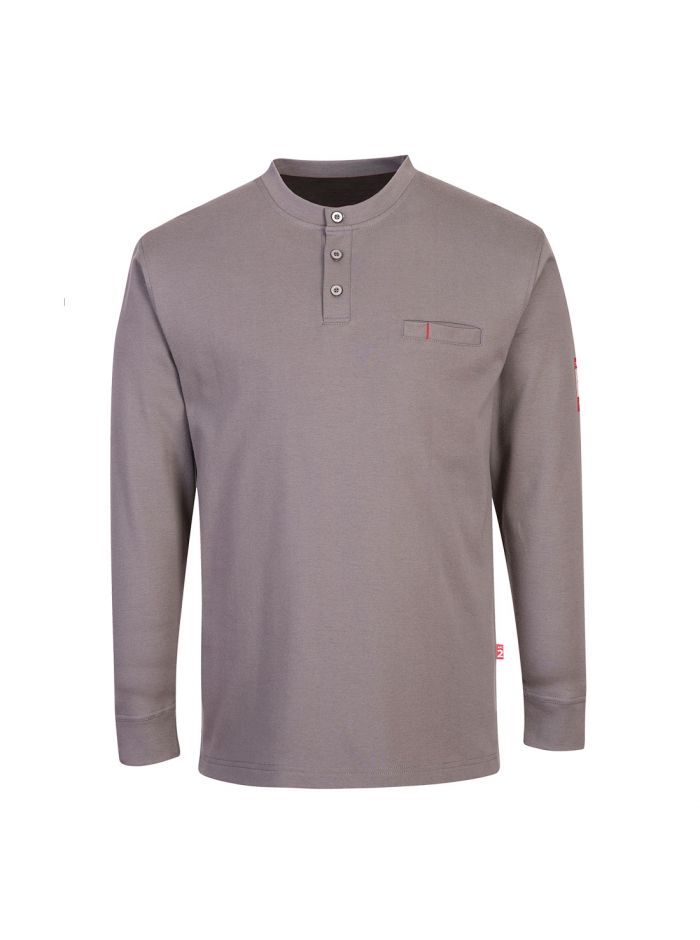 FR Antistatic Henley, 4XL, R, Gray