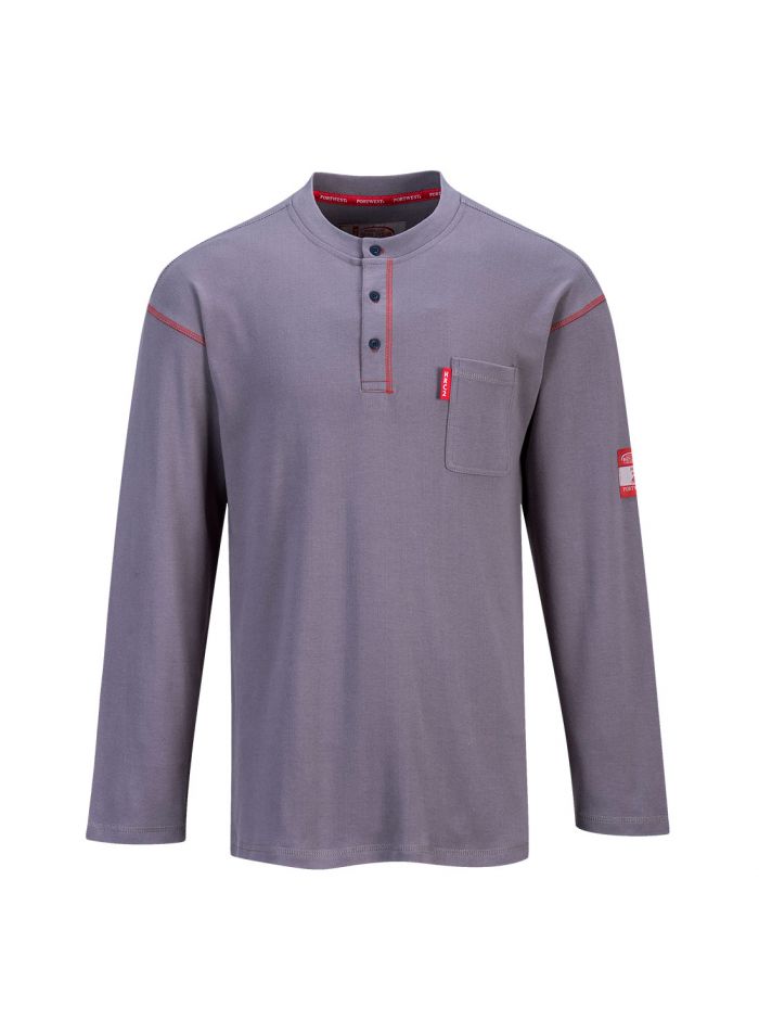 Bizflame FR Henley, 4XL, R, Gray