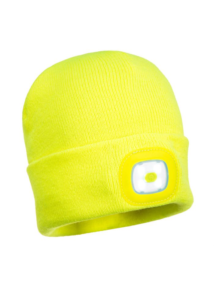 Rechargeable Twin LED Beanie	, , R, Yellow