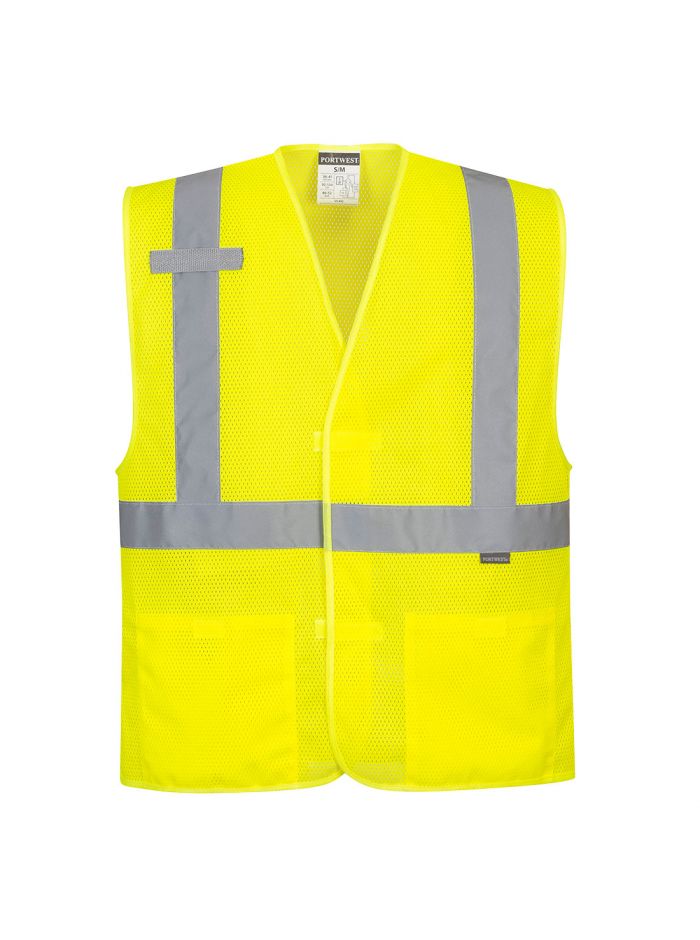 Economy Mesh Vest, 4X/5X, R, Yellow