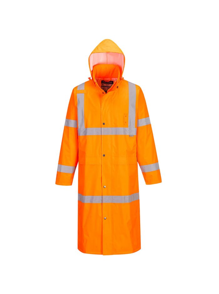 Hi-Vis Classic Rain Coat 48", 4XL, R, Orange