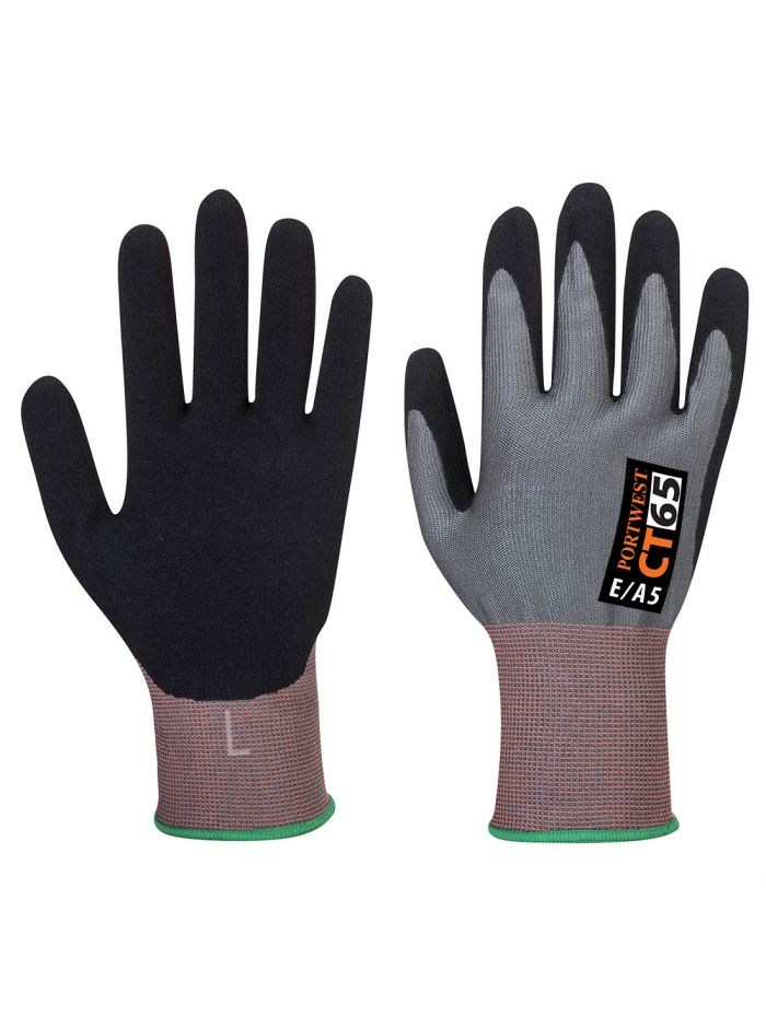 CT Cut E15 Nitrile, L, R, Gray/Black