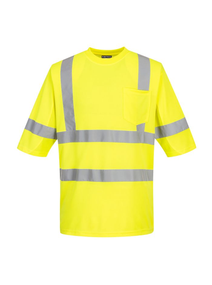 Mesh Panel Class 3 T-Shirt, 4XL, R, Yellow