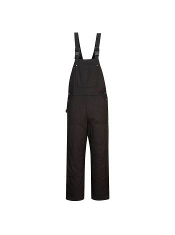 DuraDuck Work Quilt Lined Bib and Brace, 4XL, R, Black