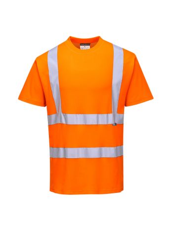 Cotton Comfort Short Sleeve T-Shirt, 4XL, R, Orange