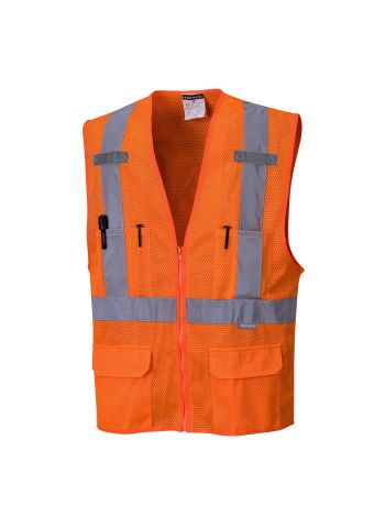 Atlanta X Back Hi-Vis Vest, 4XL, R, Orange