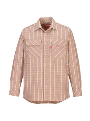 Bizflame 88/12 FR Plaid Shirt , 4XL, R, Khaki