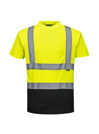 Two-Tone T-Shirt, 4XL, R, Yellow/Black