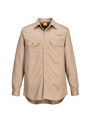 Vented FR Shirt , 4XL, R, Khaki