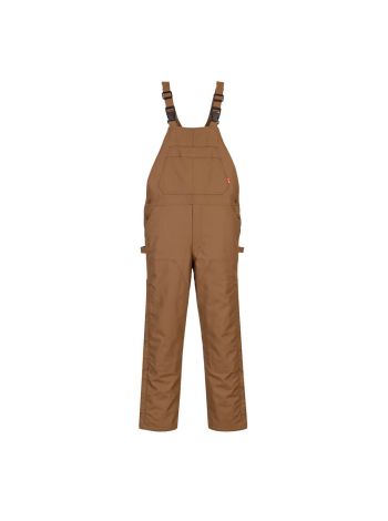 DuraDuck Flame Quilt Lined Bib Overall, 4XL, R, Brown