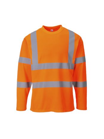 Cotton Comfort Long Sleeve T-Shirt, L, R, Orange