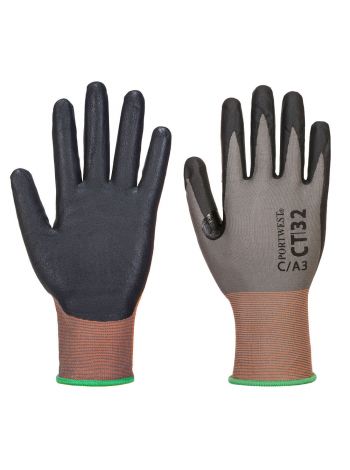 CT Cut C18 Nitrile, L, R, Gray/Black