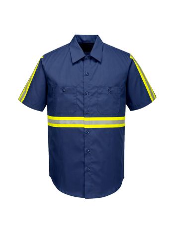 Iona Xtra Short Sleeve Shirt, 4XL, R, Navy