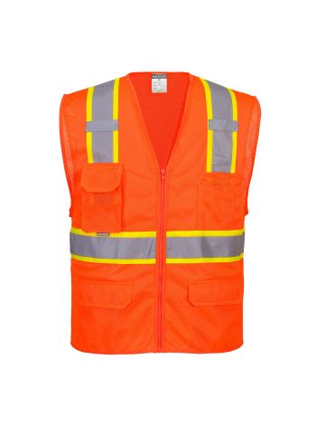 Orlando Contrast Mesh Vest, 4XL, R, Orange